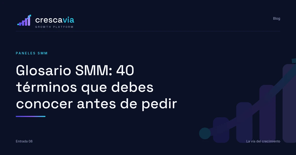 Glosario SMM: 40 términos que debes conocer antes de pedir
